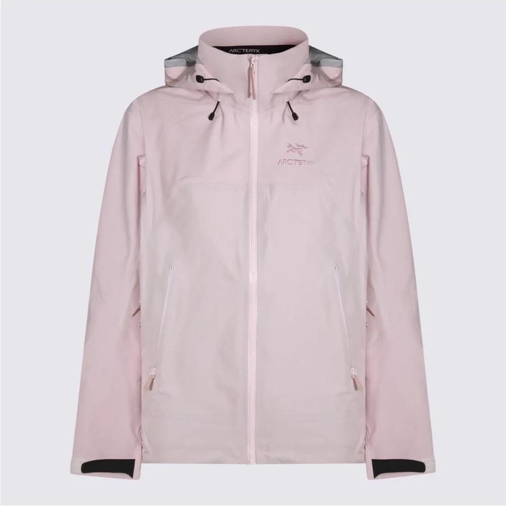 Arc'teryx Pink Ski Jacket with Hood and Technical Fabric